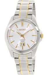 Seiko Dress Biały/Stal w odcieniu złota Ø40 mm SUR011