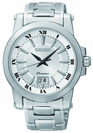 Seiko Premier Srebrny/Stal Ø42 mm SUR013