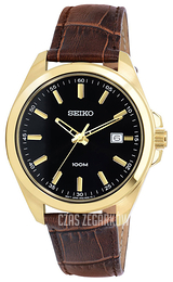 Seiko Dress Czarny/Skóra Ø42 mm SUR078