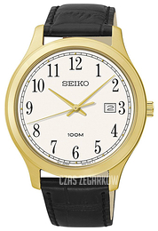 Seiko Dress Biały/Skóra Ø43 mm SUR086