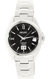 Seiko Dress Czarny/Stal Ø43 mm SUR099
