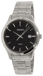 Seiko Dress Czarny/Stal Ø42 mm SUR109P1