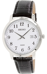 Seiko Dress Biały/Skóra Ø42 mm SUR113