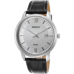 Seiko Dress Srebrny/Skóra Ø41 mm SUR201P1