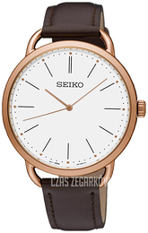 Seiko Classic Biały/Skóra Ø38 mm SUR234P1