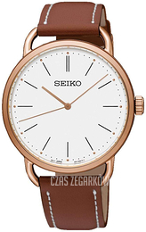 Seiko Biały/Skóra Ø35 mm SUR238P1