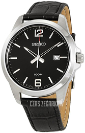 Seiko Czarny/Skóra Ø43 mm SUR251P1