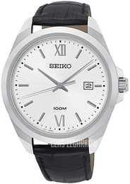 Seiko Biały/Skóra Ø43 mm SUR283P1