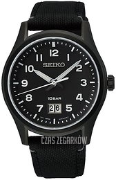 Seiko Sport Czarny/Skóra Ø39.5 mm SUR571P1
