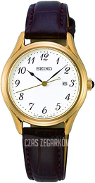 Seiko Classic Biały/Skóra Ø29 mm SUR638P1
