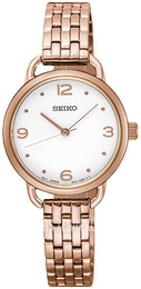 Seiko Dress Ladies Biały/Stal w kolorze różowego złota Ø26.5 mm SUR672P1
