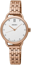 Seiko Classic Srebrny/Stal w kolorze różowego złota Ø27 mm SUR698P1