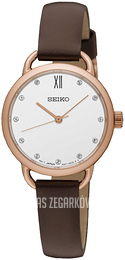 Seiko Classic Biały/Skóra Ø27 mm SUR698P2