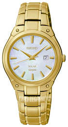 Seiko Biały/Stal w odcieniu złota Ø30 mm SUT130
