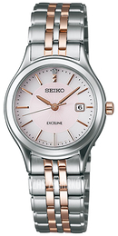 Seiko Biały/Stal w kolorze różowego złota Ø33 mm SWCP003