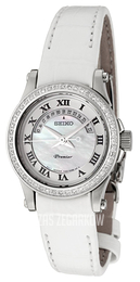 Seiko Biały/Skóra Ø28 mm SXD775