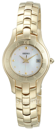 Seiko Biały/Stal w odcieniu złota Ø28 mm SXDB74