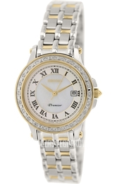 Seiko Premier Biały/Stal w odcieniu złota Ø28 mm SXDE58