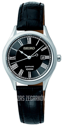 Seiko Dress Ladies Czarny/Skóra Ø29 mm SXDG23