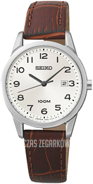 Seiko Biały/Skóra Ø28.5 mm SXDG41P1