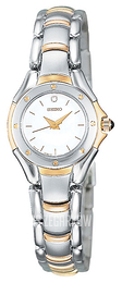 Seiko Dress Ladies Biały/Stal w odcieniu złota Ø22 mm SXGJ76