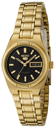 Seiko 5 Czarny/Stal w odcieniu złota Ø23 mm SYM602K