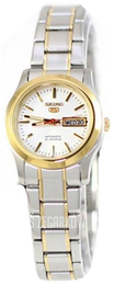 Seiko 5 Biały/Stal w odcieniu złota Ø25 mm SYMJ26