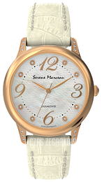 Serene Marceau Diamond Pont des Arts Biały/Skóra Ø32 mm S009.09
