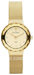 Skagen Leonora Żółte złoto/Stal w odcieniu złota Ø25 mm 456SGSG