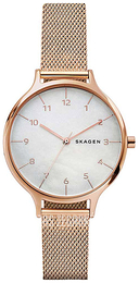 Skagen Anita Biały/Stal w kolorze różowego złota Ø36 mm SKW2633