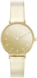 Skagen Aaren Żółte złoto/Skóra Ø36 mm SKW2852