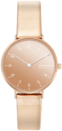 Skagen Aaren Różowe złoto/Skóra Ø36 mm SKW2853