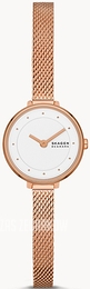 Skagen Gitte Lille Biały/Stal w kolorze różowego złota Ø22 mm SKW3043
