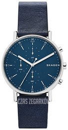 Skagen Signatur Niebieski/Skóra Ø40 mm SKW6463