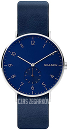 Skagen Aaren Niebieski/Skóra Ø40 mm SKW6478