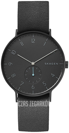 Skagen Aaren Czarny/Skóra Ø40 mm SKW6480