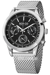So & Co New York Monticello Czarny/Stal Ø44 mm 5006.1
