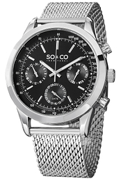 So & Co New York Monticello Czarny/Stal Ø44 mm 5006A.1