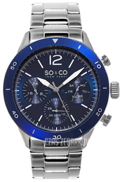 So & Co New York Yacht Timer Niebieski/Stal Ø42 mm 5032.2