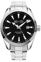 So & Co New York Madison Czarny/Stal Ø42 mm 5039B.1