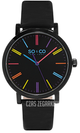 So & Co New York SoHo Czarny/Skóra Ø38 mm 5092.2