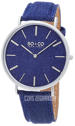 So & Co New York SoHo Niebieski/Skóra Ø41 mm 5103.2