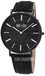 So & Co New York SoHo Czarny/Skóra Ø41 mm 5103.4