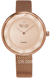 So & Co New York SoHo Różowe złoto/Stal w kolorze różowego złota Ø38 mm 5233M.4