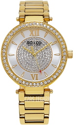 So & Co New York Lenox Biały/Stal w odcieniu złota Ø38 mm 5234.2