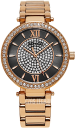 So & Co New York Lenox Szary/Stal w kolorze różowego złota Ø38 mm 5234.3