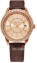 So & Co New York Uptown Różowe złoto/Skóra Ø38 mm 5246.2