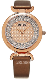 So & Co New York SoHo Różowe złoto/Satyna Ø38 mm 5264.3
