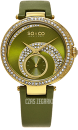 So & Co New York Uptown Zielony/Skóra Ø40 mm 5272.3