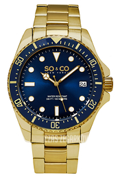 So & Co New York Yacht Timer Niebieski/Stal w odcieniu złota Ø44 mm 5294.6